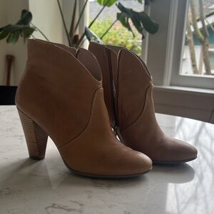 Ecco Brown Heeled Ankle Boots